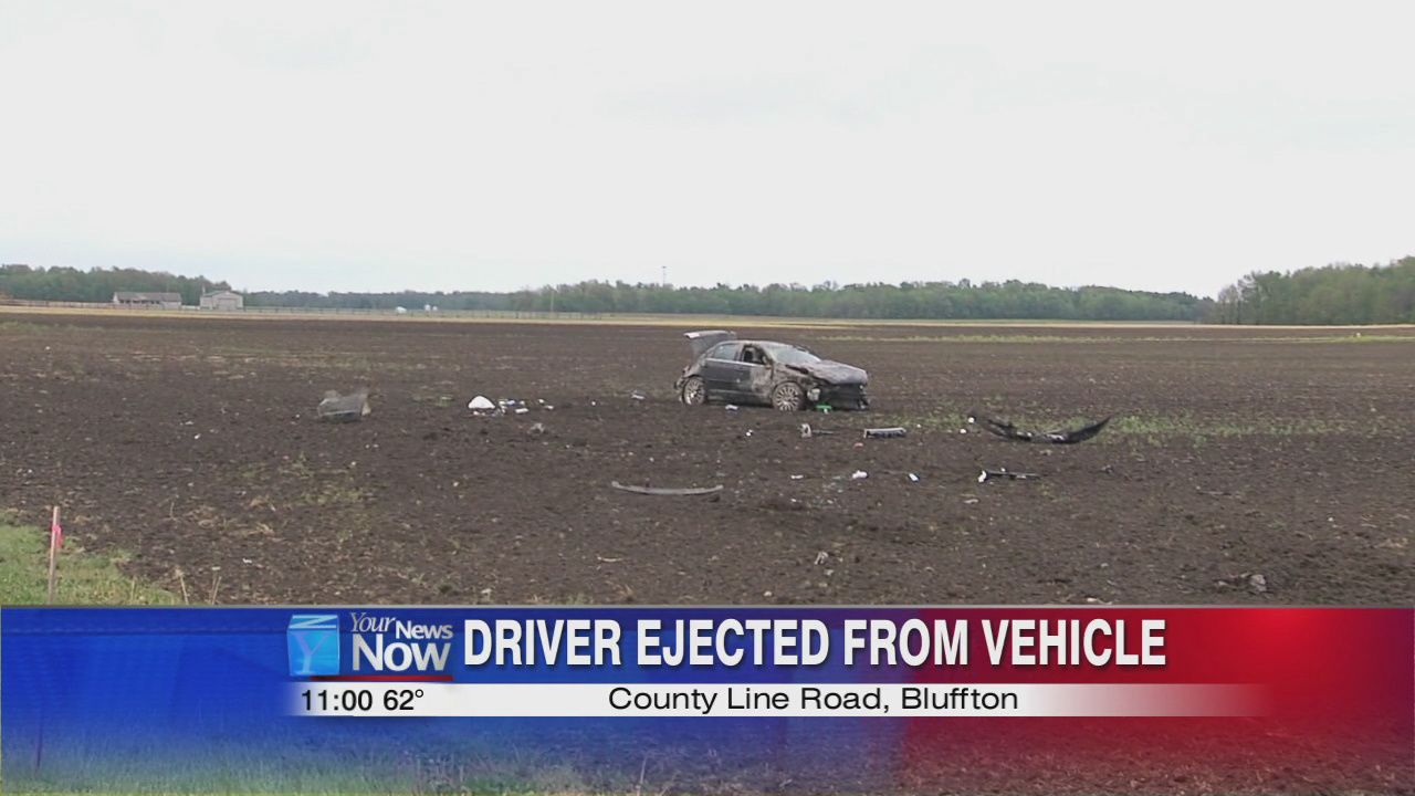 Driver ejected from vehicle after rolling